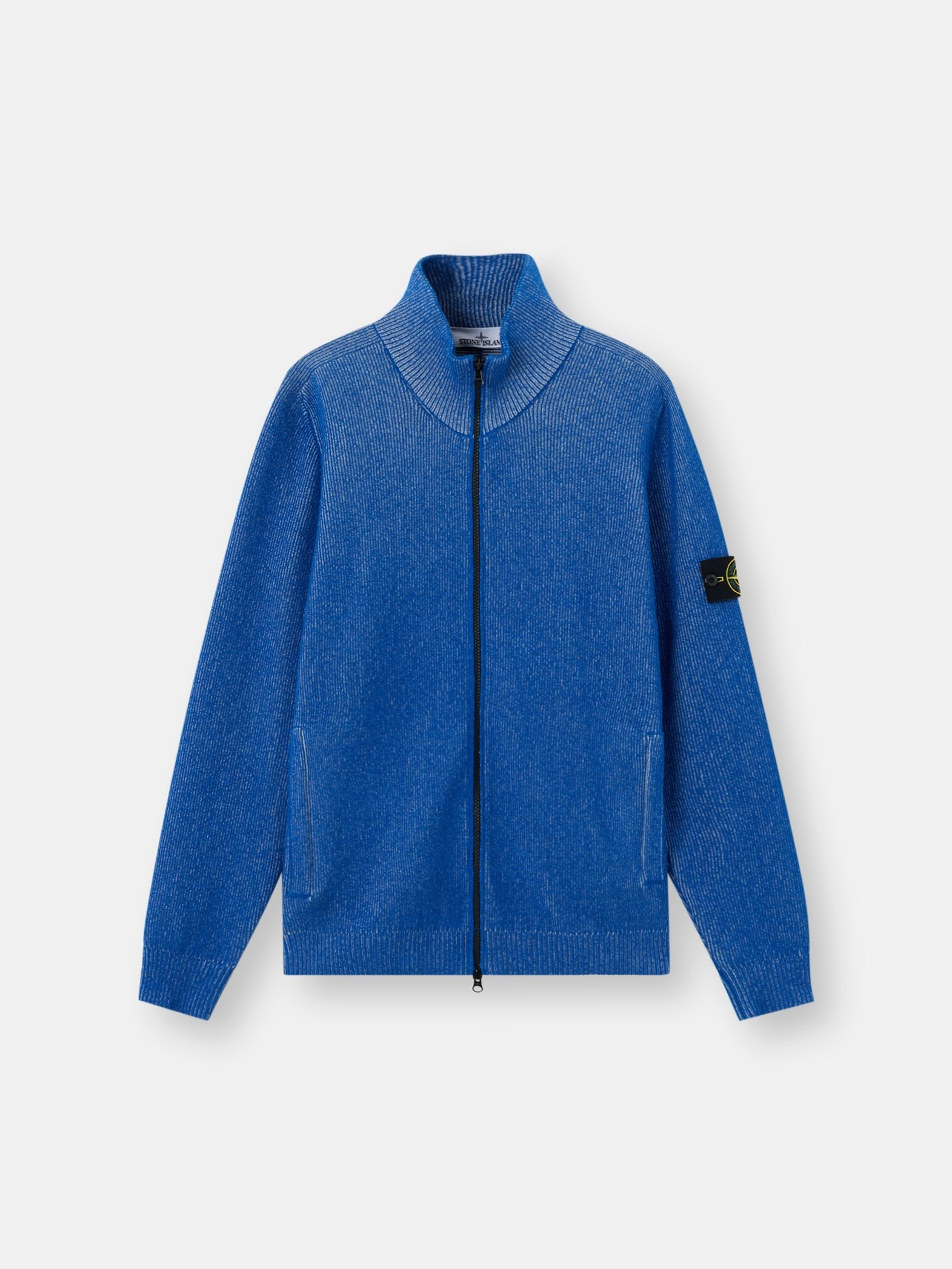 imgi_60_image Stone Island Merch Zip-Up Bleu Sweat