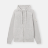 Stone Island Merch Zip-Up Gris Pull