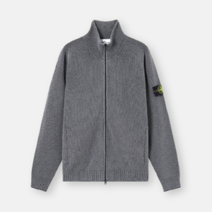 Stone Island Merch Zip-Up Charcoal Sweat