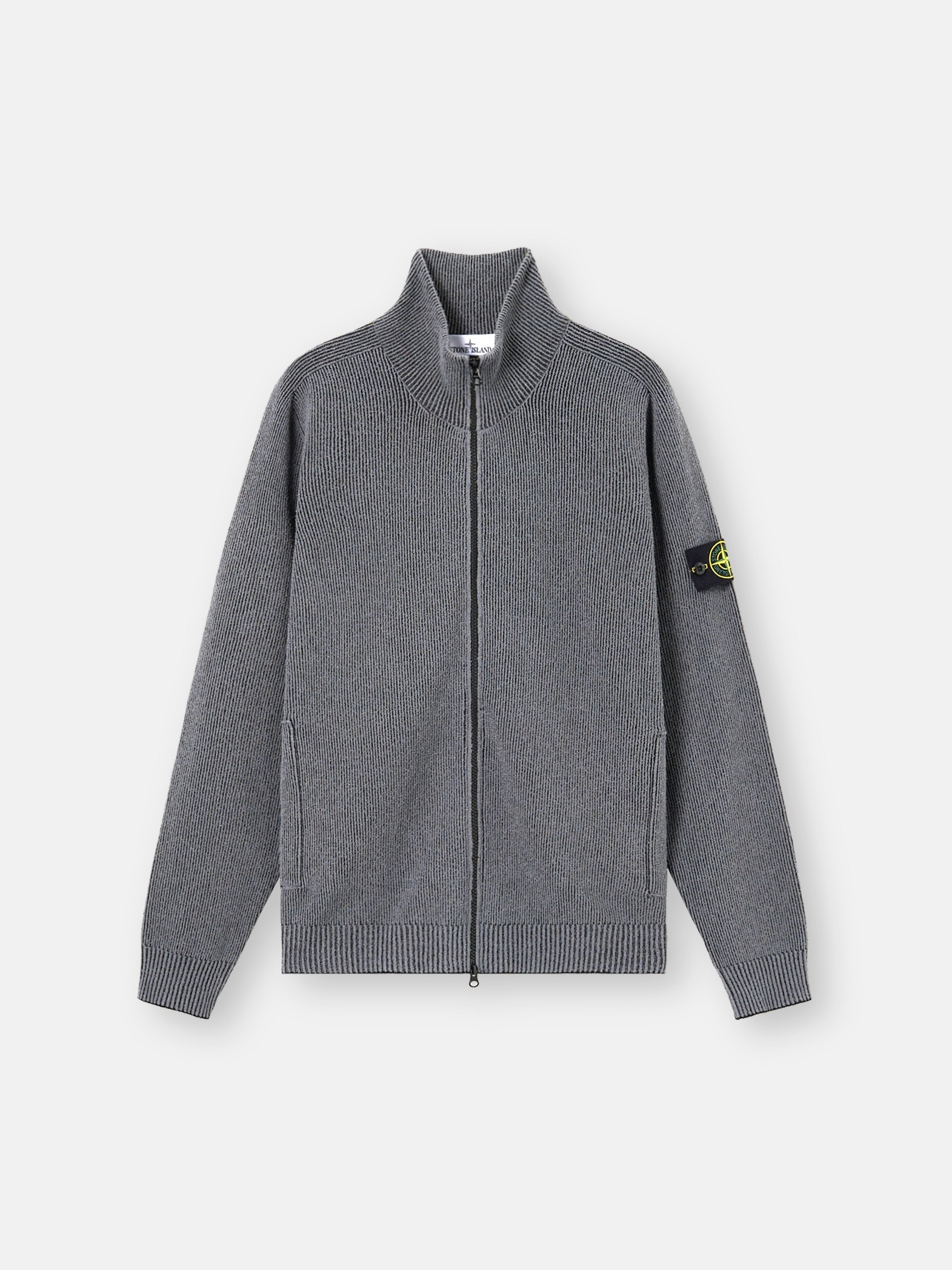 imgi_65_image Stone Island Merch Zip-Up Charcoal Sweat